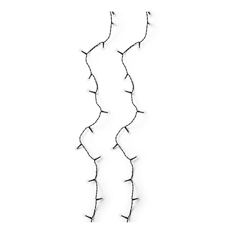 Guirnalda Multifunción, Uso Exterior, Basic, Blanco Frío, Cable Negro, 240 Leds, 18 M