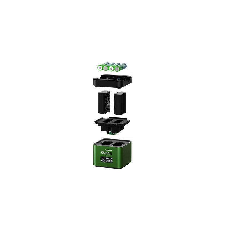 Hähnel Doppelcargador Pro Cube 2 - Fuji Con Lcd-Display Retail