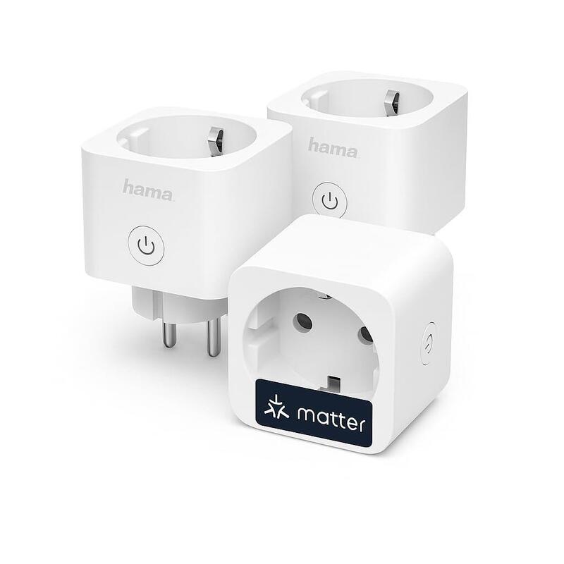 Hama Smarte Wlan-Steckdose, Matter, 3.680w, Sprach- Appgeste