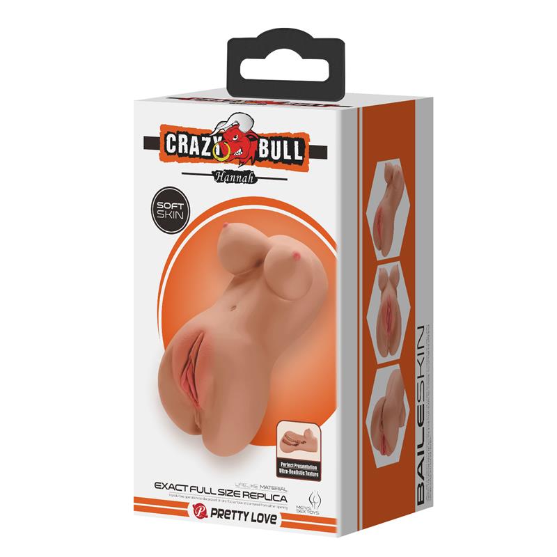 Crazy Bull - Hannah Masturbador Doble Vagina & Ano Realístico Mulato