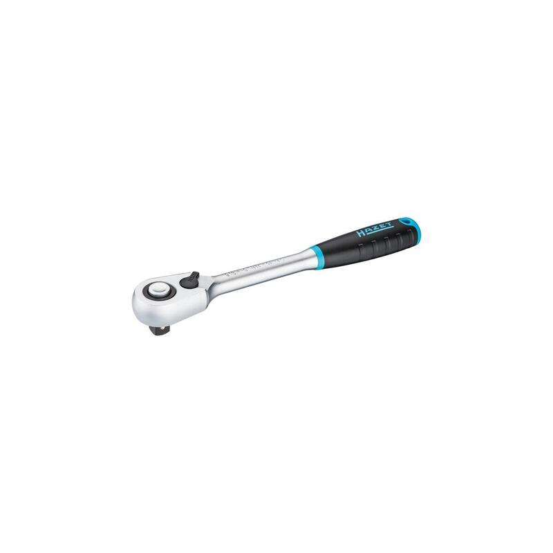 Hazet Hiper Carraca Reversible De Dientes Finos 916hps, 1/2" Negro/Azul, Ángulo De Funcionamiento 4°, Bloqueo De Seguridad 916hps