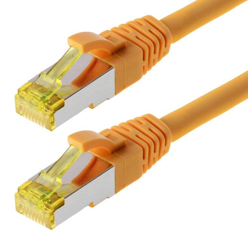 Helos Cable De Red S/Ftp Cat 6a Amarillo 0,25m