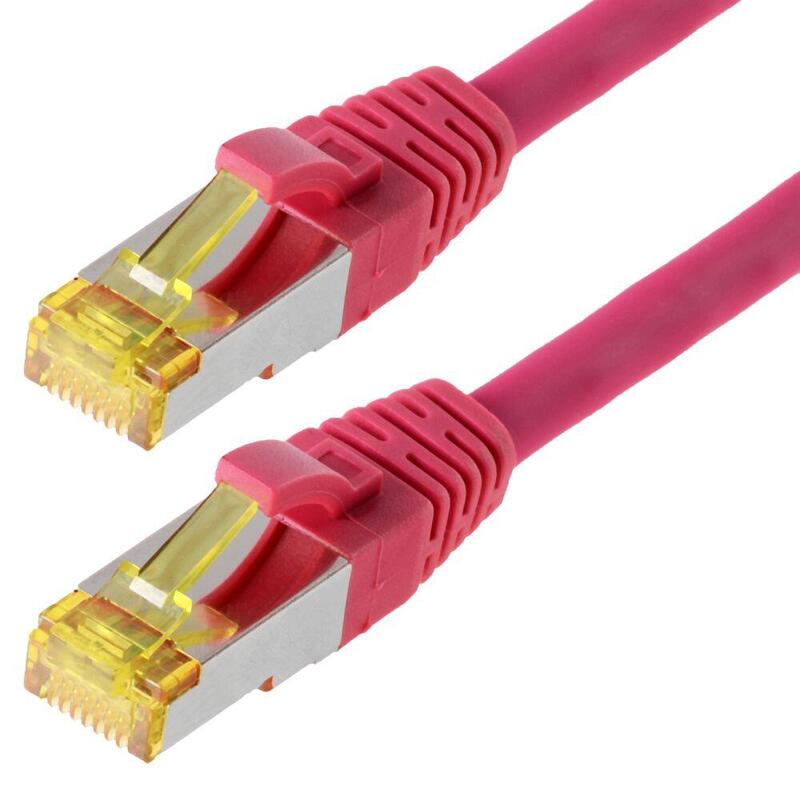 Helos Cable De Red S/Ftp Cat 6a Magenta 0,5m