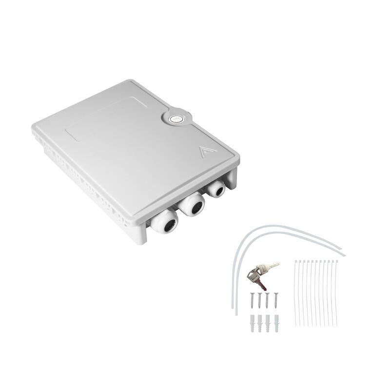 Helos Ftth-Hausanschlussbox Para Max. 24 Fasern, 6x Lc/Qd O Sc/Dx