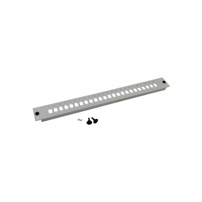 Helos Lwl 19" Breakoutbox Frontplatte 24-Fach Lc Blende Sin Equipar, Gris