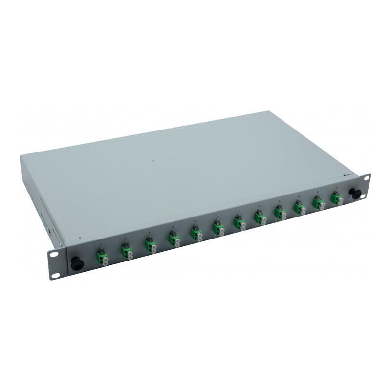 Helos Lwl 19" Spleissbox 12 X Lc/Apc Duplex Os2, Spleissfertig, Gris