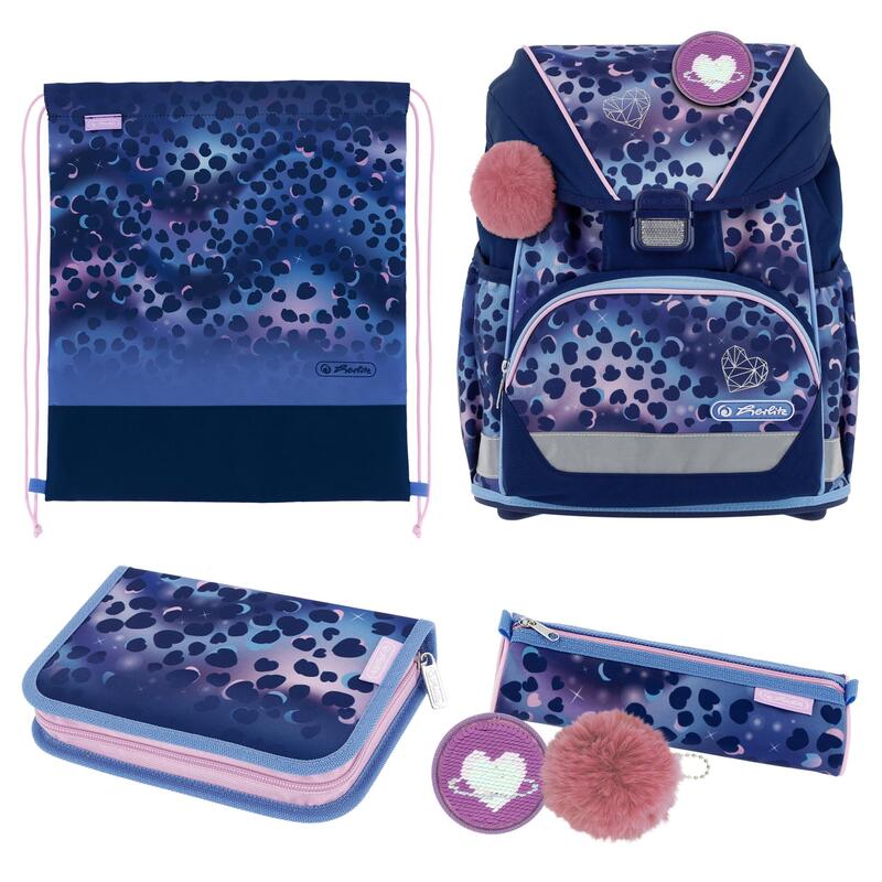 Herlitz Juego De 6 Mochilas Escolares Wild Cat Ultralight Xl, Ergonómicas, 1ª Clase, Para Niños Y Niñas, 22 L
