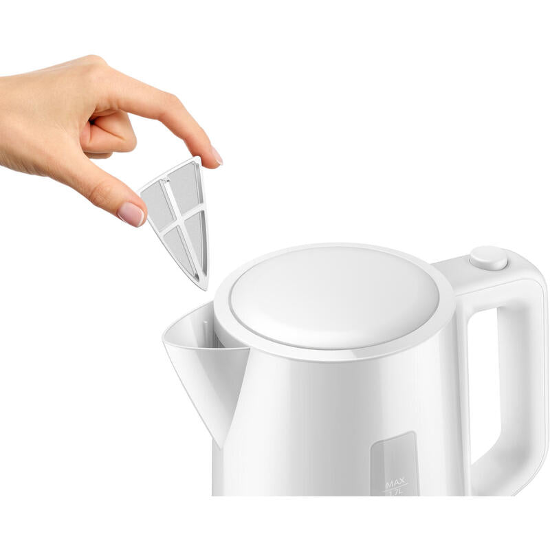 Hervidor De Agua Philips Series 3000 Blanca Plastico/1.7l/Filtro Micromalla/Tapa Con Resorte Hd9318/00