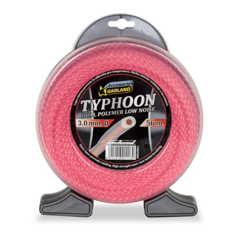 Hilo Para Desbrozadora Typhoon, Ovalado, Ø3,0 Mm, Dispensador 56 M