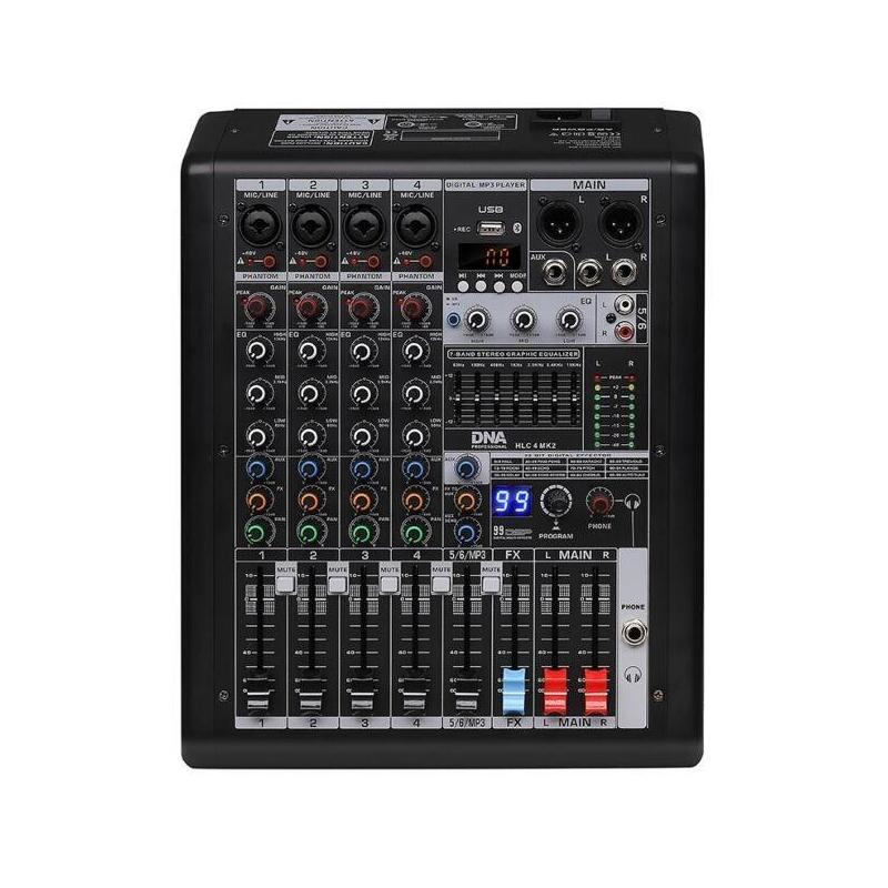Hlc 4 Mk2 - Mikser Analogowy Z Usb, Mp3, Bluetooth, Phantom, Procesor Dsp