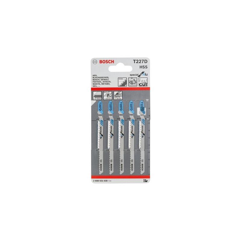 Hoja De Sierra Bosch Professional  De Calar T 227 D Especial Para Aluminio, 100mm 5 Piezas 2608631030