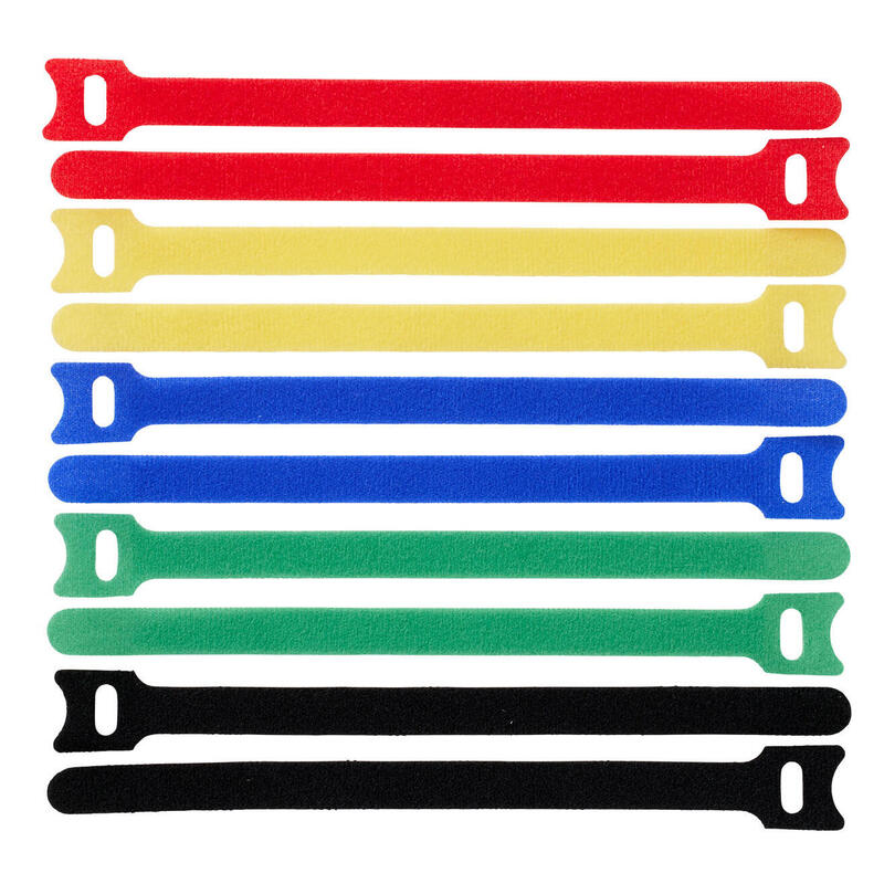 Hook And Loop 20cm X 12mm  Multi 10pcs