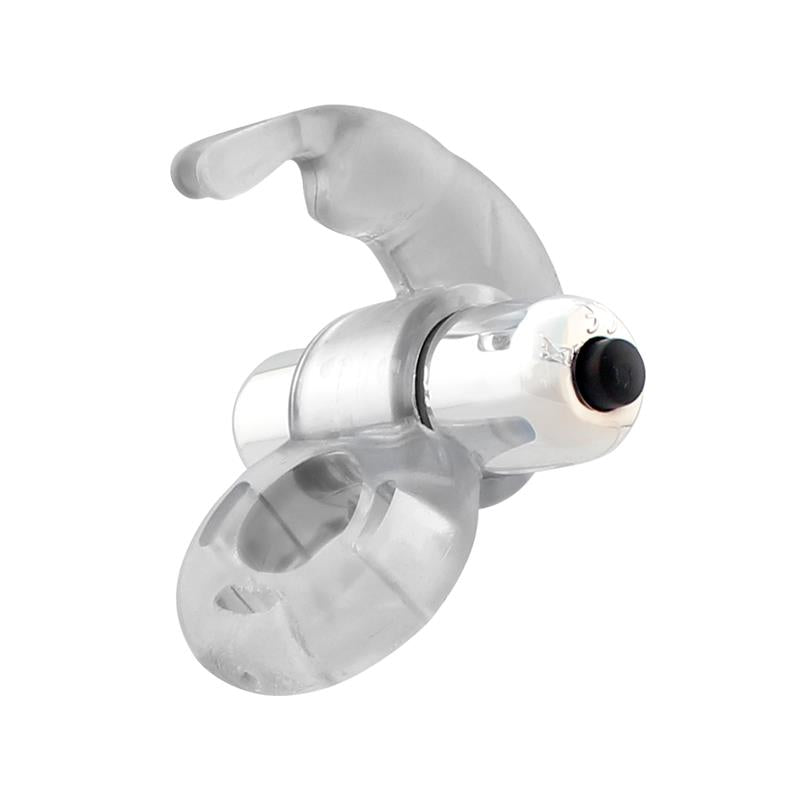 Anillo Vibrador Con Conejito  Horizon Transparente