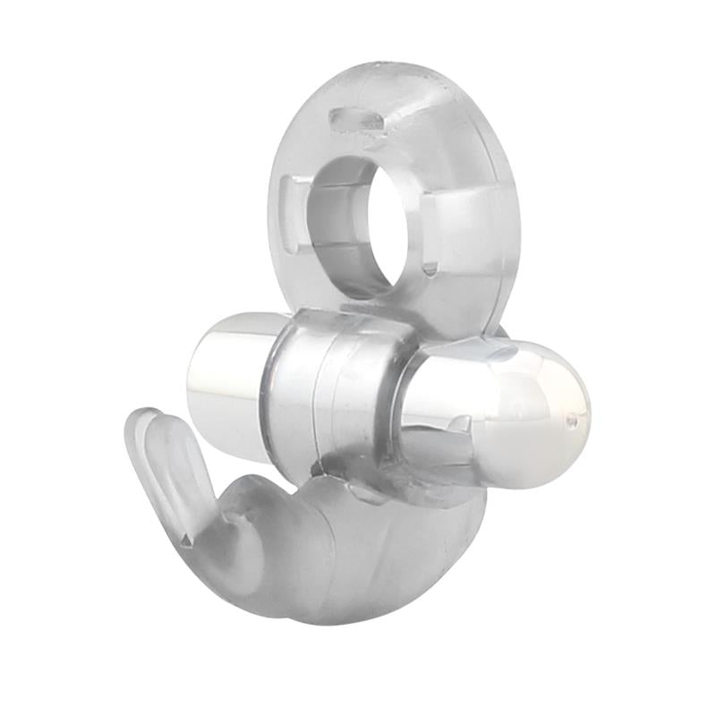Anillo Vibrador Con Conejito  Horizon Transparente