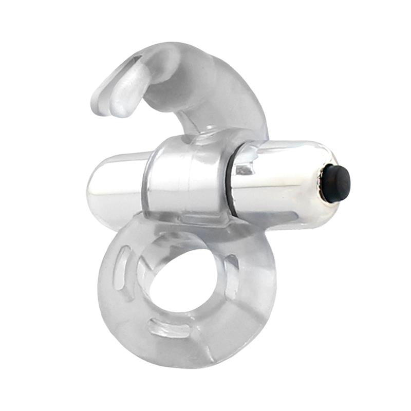 Anillo Vibrador Con Conejito  Horizon Transparente