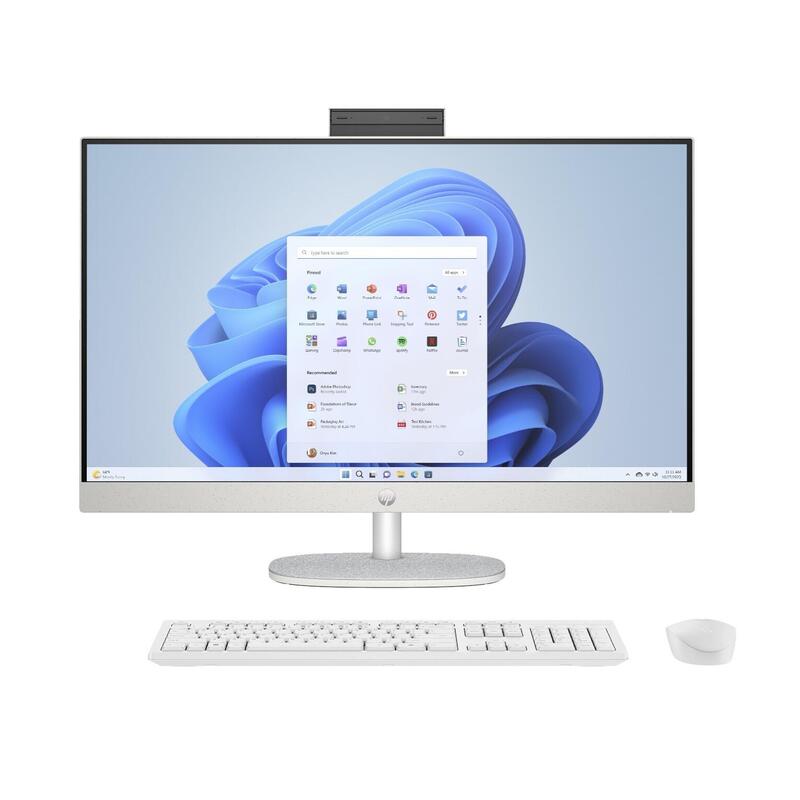 Hp 27-Cr0222nw Aio 27 Fhd Amd R7-7730u 16gb 512gb Amd Radeon 680m Win11 Home White 2y Warranty