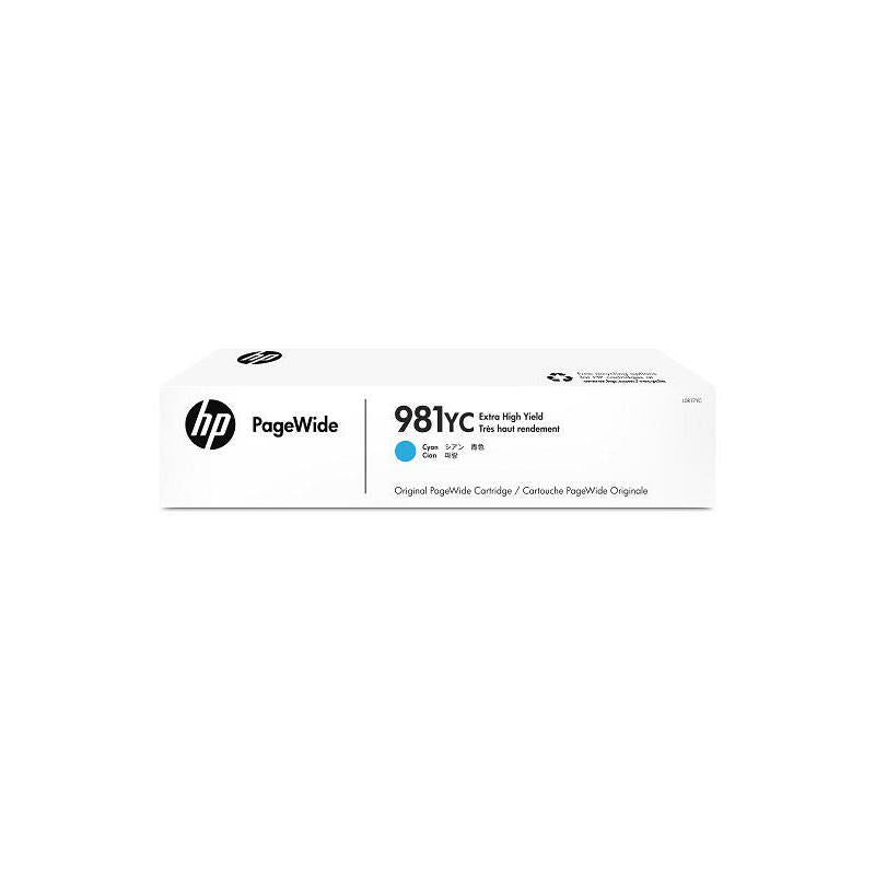 Hp 981yc Rendimiento Extra Alto Cián Original Pagewide Cartucho De Tinta Contract Para Pagewide Managed Color Mfp E58650dn Pagewide Managed Color Flow Mfp E58650z