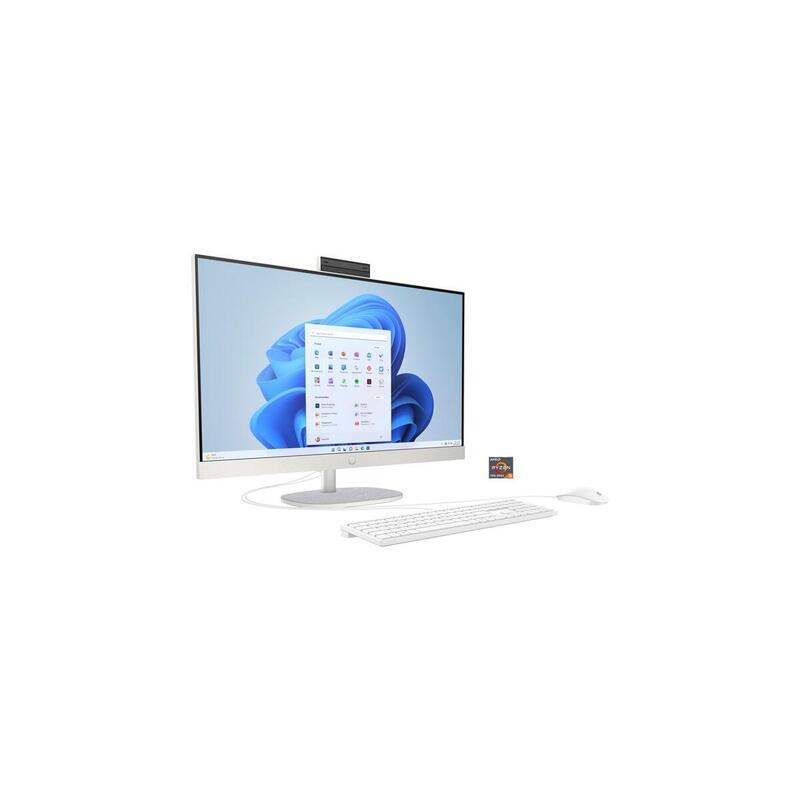 Hp All-In-One 27-Cr0007ng, Sistema De Pc Blanco, Windows 11 Home 64-Bit 876n6ea#Abd
