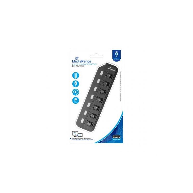 Hub Mediarange Usb 2.0 7xusb 2.0