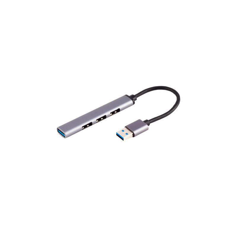 Hub Usb-A 3.0 4-Fach Usb-A Alu Slim 0,12m