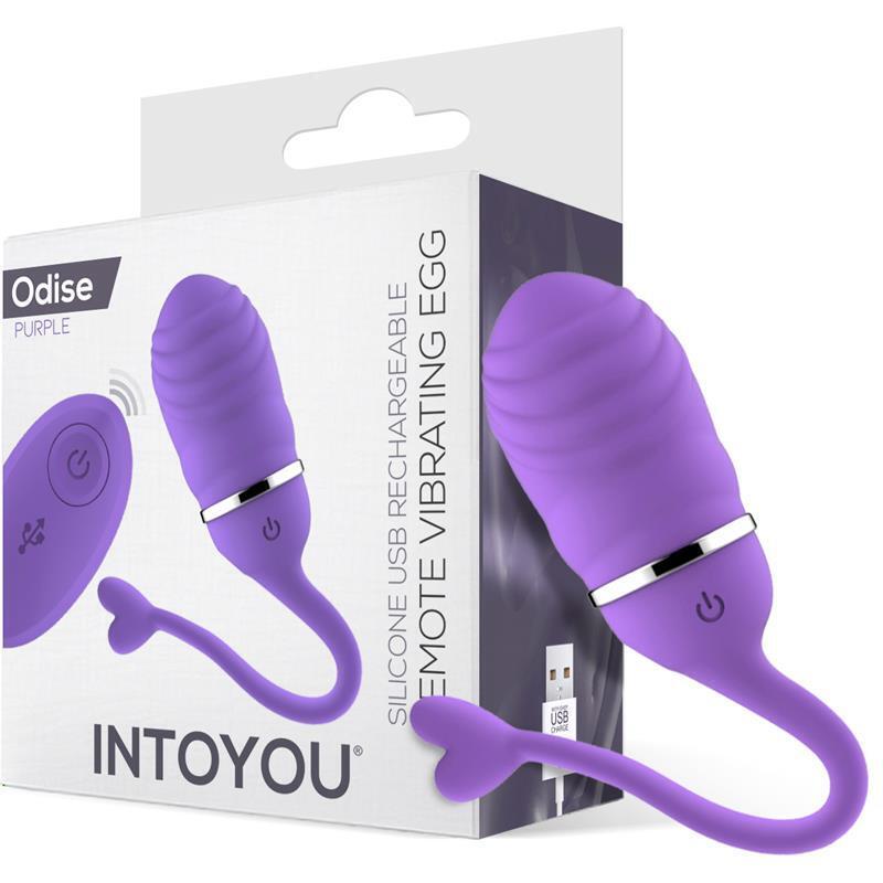 Huevo Vibrador Control Remoto Odise Usb Silicona Purpura