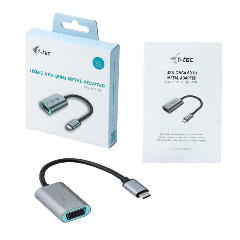 I-Tec Adaptador De Metal Usb C A Vga 1x Vga Kompatibel Con Thunderbolt 3