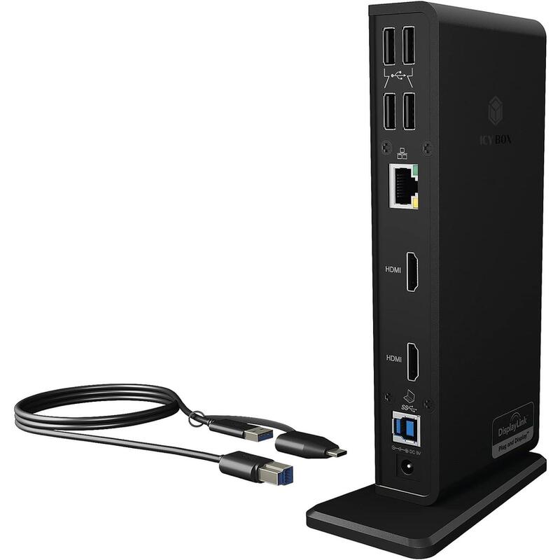 Icy Box Dockingstation Multi Ib-Dk22 Icy Box Ib-Dk2251ac, Para Portátiles / Pc