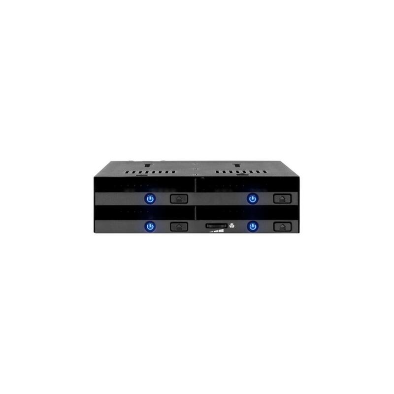 Icy Box Flexidock Mb014sp-B R1, Marco Extraíble Negro Mb014sp-B R1