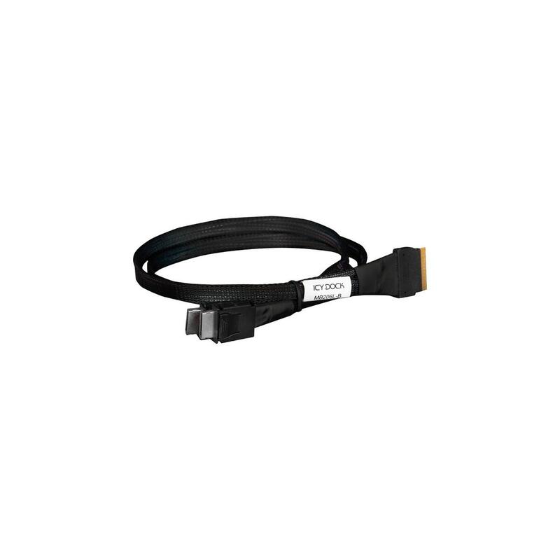 Caja Helada Kabel Slimsas X8 Sff-8654> 2x Oculink X4 Sff-8611 Negro, 50 Cm Mb206l-B