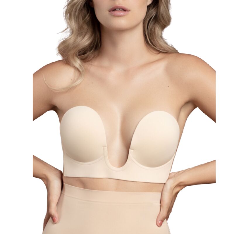 Bye-Bra - Sujetador Sin Asas En U Beige Copa C