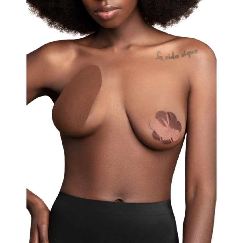 Bye-Bra - Realzador Pechos + 3 Pares De Saten Marron Copa F/H