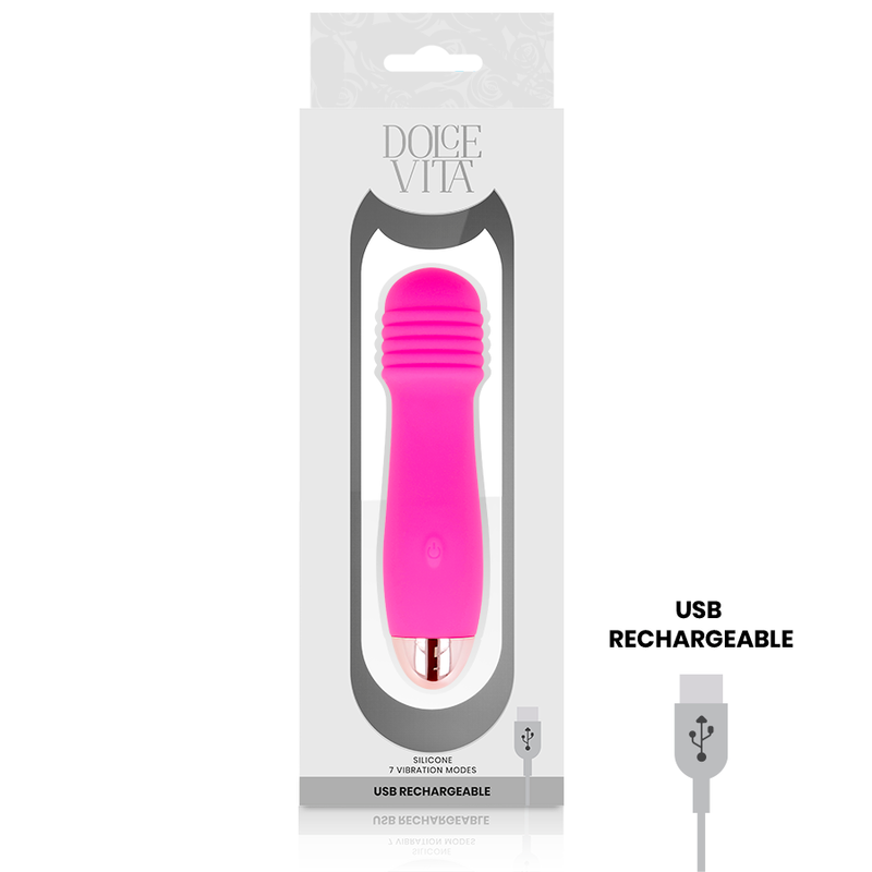 Dolce Vita - Vibrador Recargable Tres Negro 7 Velocidades
