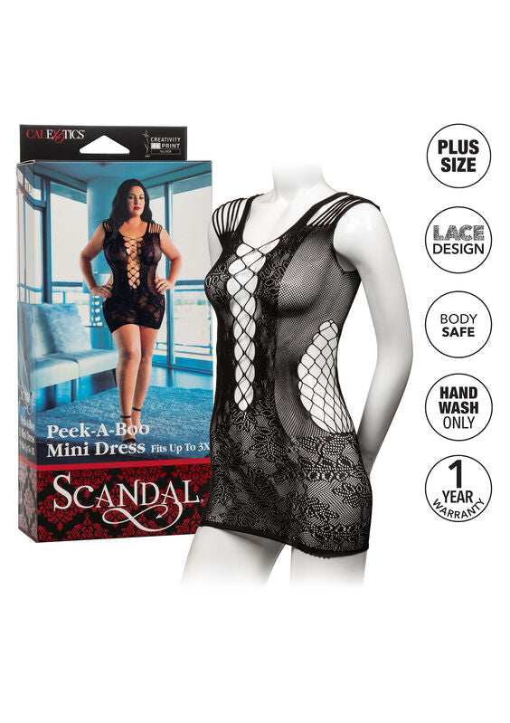 Calexotics - Peek-A-Boo Mini Vestido Plus Size