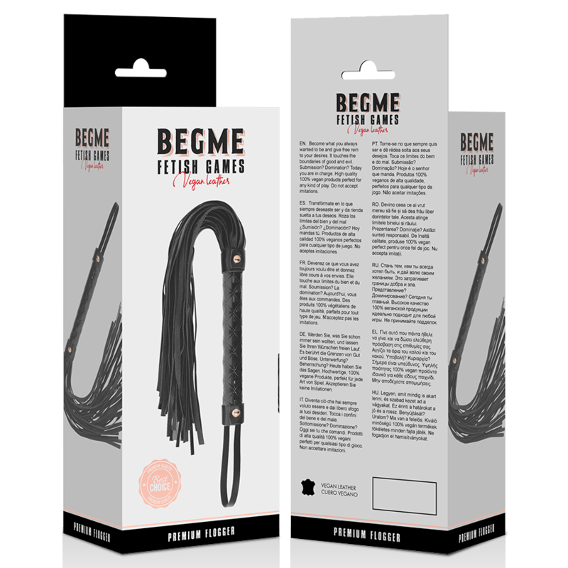 Begme - Black Edition Látigo Cuero Vegano