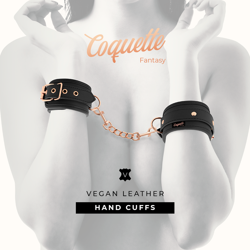 Coquette Chic Desire - Fantasy Esposas Para Manos Cuero Vegano Con Forro De Neopreno