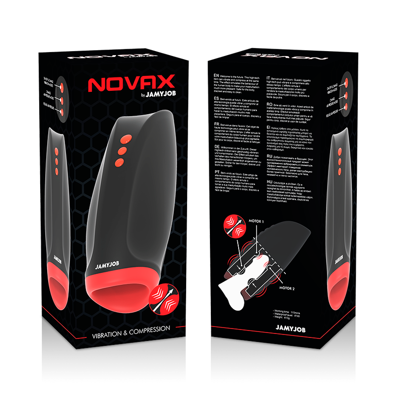 Jamyjob - Novax Masturbador Con Vibracion Y Compresión