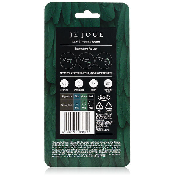 Je Joue - Anillo Silicona Verde - Estrangulamiento Medio