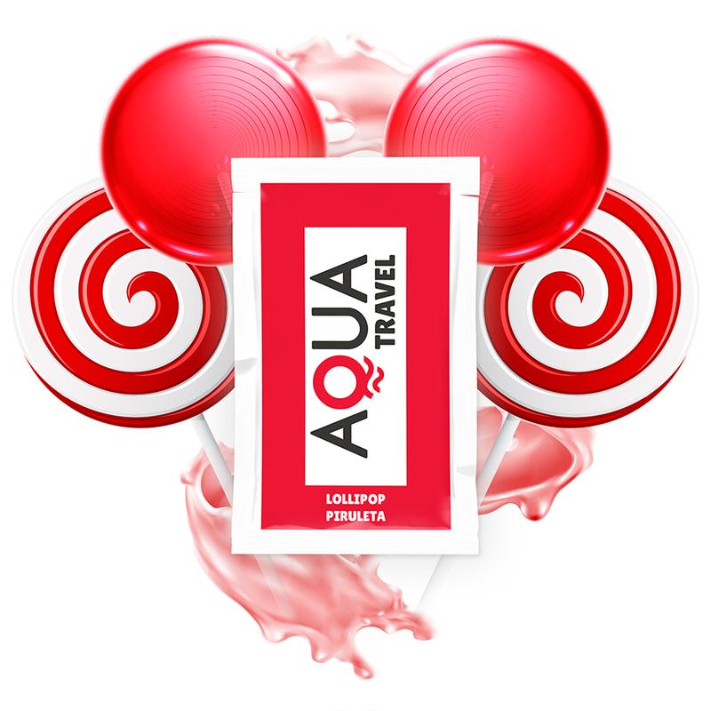 Aqua Travel - Lubricante Base Agua Sabor Piruleta 6 Ml