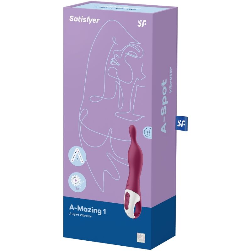 Plug  Anal Satisfyer A-Mazing 1 Vibrador Punto A - Granate