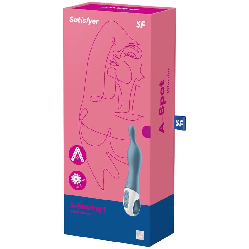 Plug  Anal Satisfyer A-Mazing 1 Vibrador Punto A - Azul