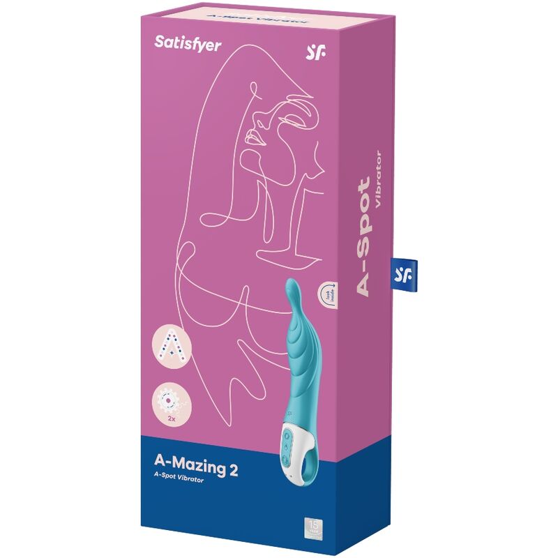 Plug  Anal  Satisfyer A-Mazing 2 Vibrador Punto A - Turquesa