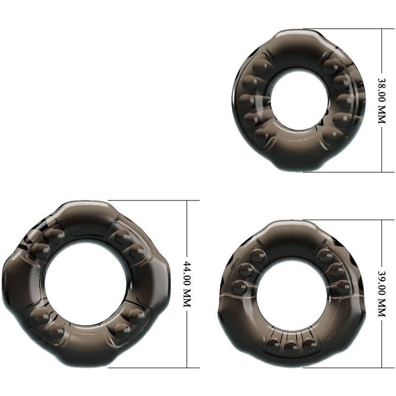 Baile - Cock Rings Yvonne Set 3 Anillos Pene