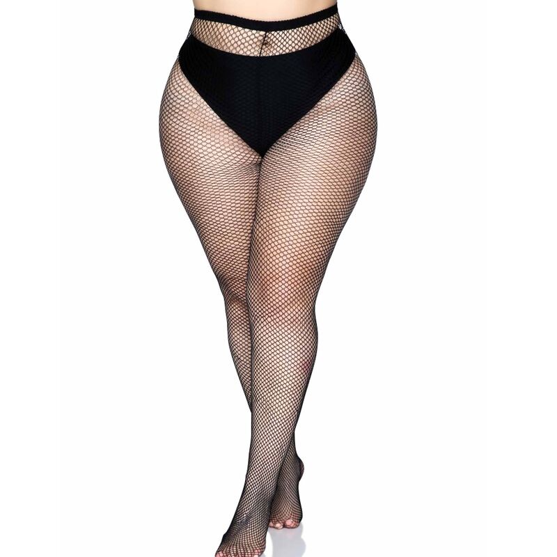 Leg Avenue - Medias En Red Negro Talla Grande