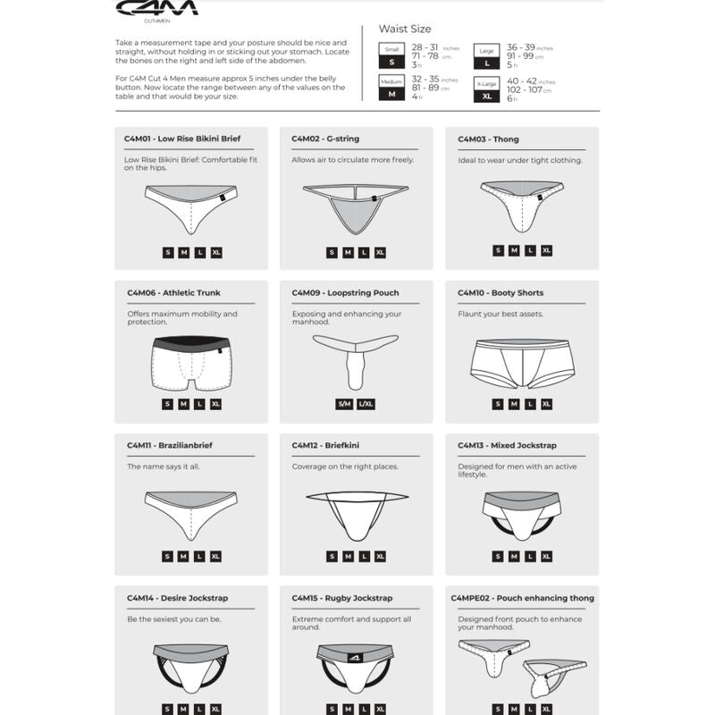 Cut4men - Jockstrap Desire Cuero Azul Xl