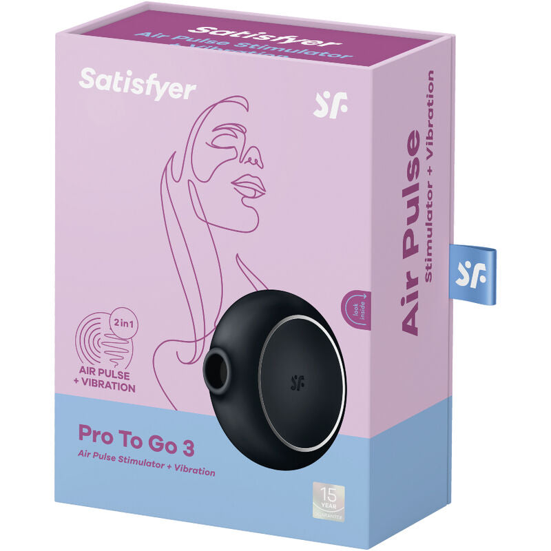 Satisfyer Pro To Go 3 Estimulador Y Vibrador Doble - Negro