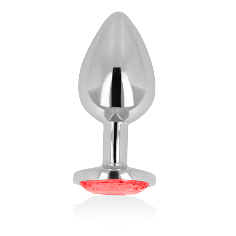 Ohmama Plug Anal Con Cristal Rojo 8 Cm