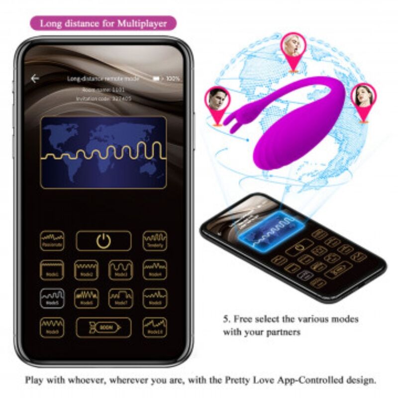 Pretty Love Catalina Masajeador Free App - Lila