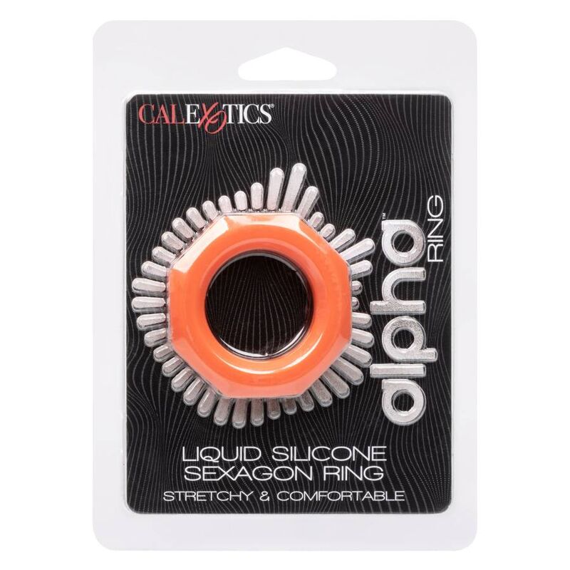 Funda Para El Pene California Exotics Alpha Sexagon Ring Naranja