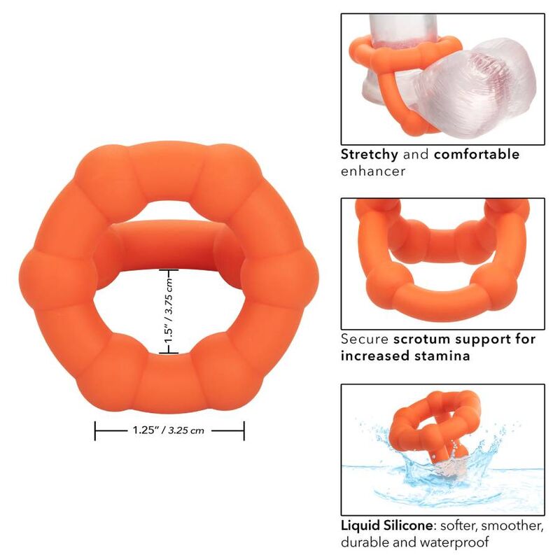 Anillo California Exotics Alpha All Star Naranja