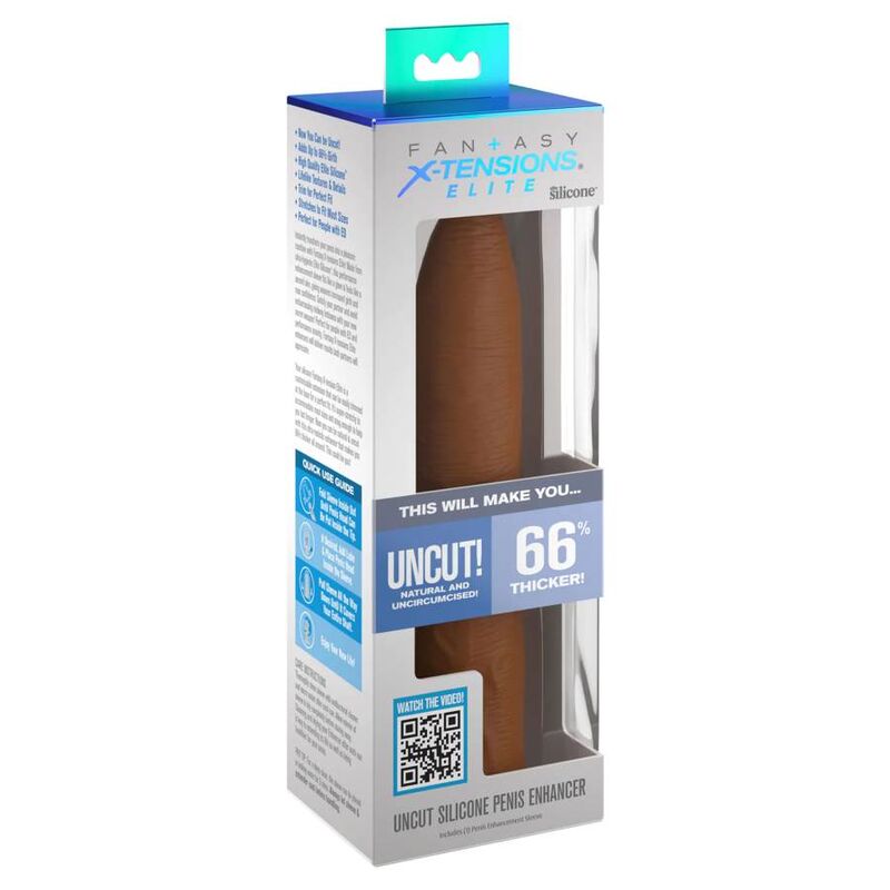 Funda Para El Pene Pipedreams Extension Sleeve Uncut 17,78 Cm Caramel